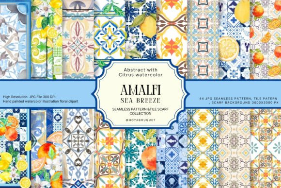 Download Amalfi Sea Breeze Seamless Pattern&amp;Tile - Tile Collection