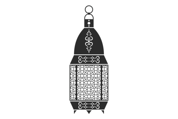 Download Lantern with Black Arabesque Ornament. I - Premium Resources